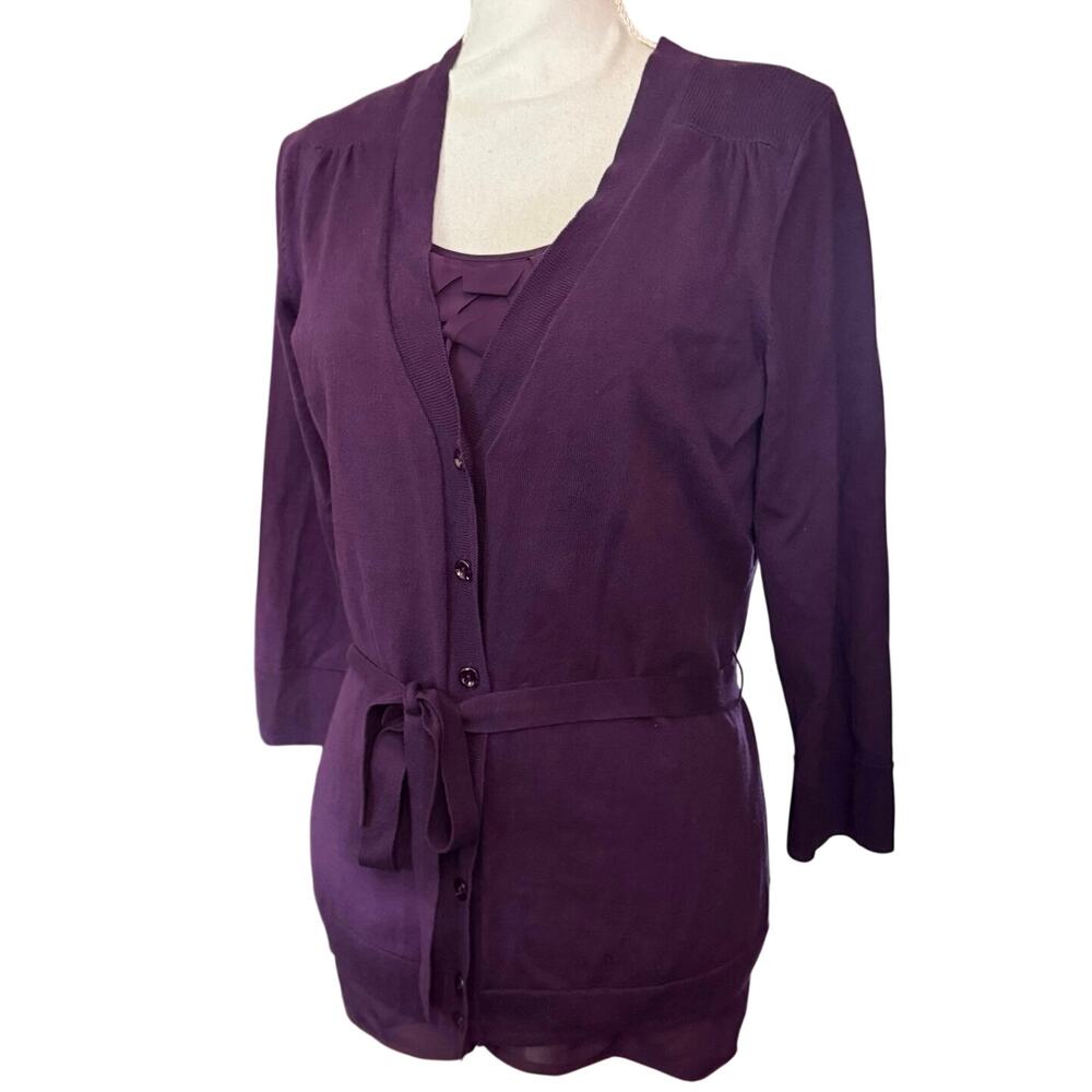 The Limited 2 piece set cami tank with cardigan twinset sweater L large - Picture 3 of 15